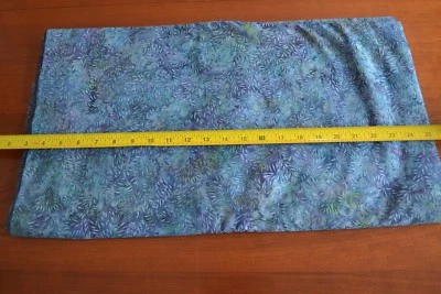 26" Long, Blue Vines on Blue Batik Fabric, Indonesia, Hoffman/J2347-243, M9069 - Image 1 of 4