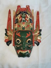 Maschera di legno cinese | maschera rituale | guardiano | spirito buono | Cina | drago