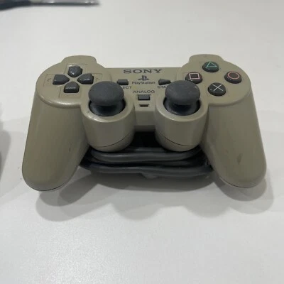 Tan/Brown Wired Game Controller For Sony PlayStation 2 PS2 - Image 1 of 4