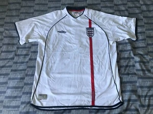 Camiseta Inglaterra Fútbol Casa 2001-2003 Talla Extra Grande Umbro Mundial 2002 - Imagen 1 de 4