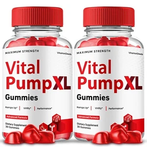 Vital Pump XL Gummies for Men, Max Strength, VitalPump XL Supplement (2 Pack) - Picture 1 of 7