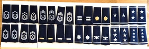 USAF patch chevrons rank (circa 1995) Enlisted & Officer Epaulets MSgt-General - Picture 1 of 5