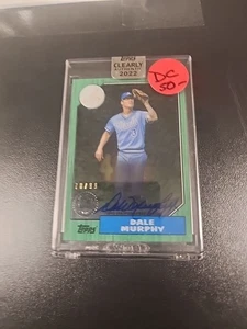 Autógrafo Topps Clearly Authentic 2022 verde Dale Murphy 1987 #70/99 - Braves - Imagen 1 de 4