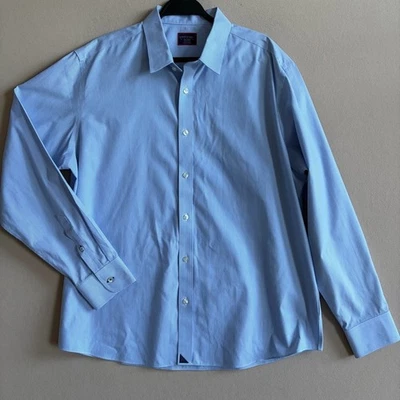 Untuckit Men's Wrinkle-Free Bordeaux Shirt Blue & White Stripes size XXL - Image 1 of 4