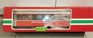 LGB G 33670 vagón de pasajeros iluminado RhB + pasajeros rareza EXCELENTE en embalaje original - Imagen 1 de 19
