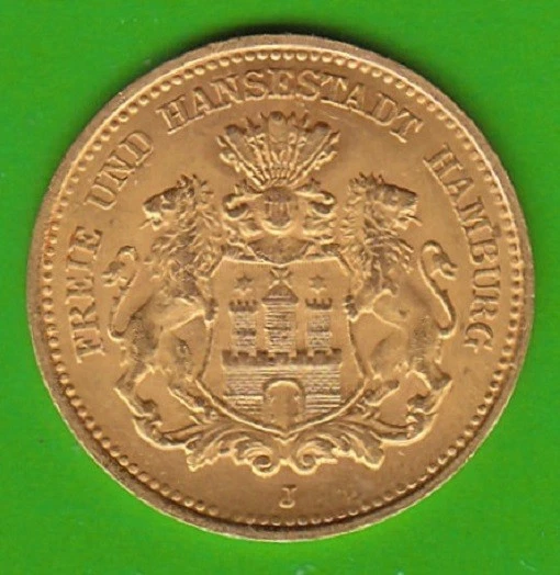 Moneda de oro Hamburgo 5 marcos 1877 mejor que Vz muy bonita nswleipzig Foto 1 de 3