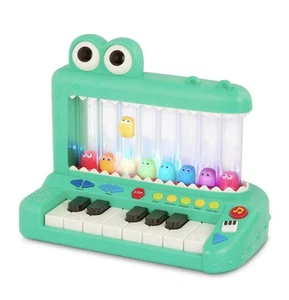 Battat BT1801 Croco Pop Piano Toy Keyboard with Songs, Lights Green WORKS - Picture 1 of 5