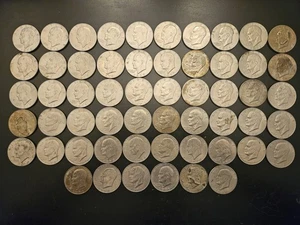 1971-78 Eisenhower Dollars x56 Coins Circulated - Picture 1 of 9