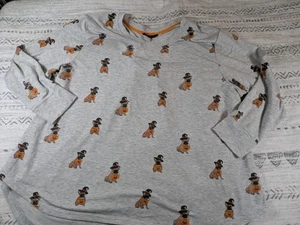 Jane and Delancey Women's Frenchie Bulldog Halloween Sweater Plus Size 3X Gray - Picture 1 of 9