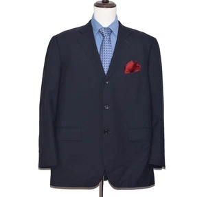 J. Press Mens Navy Blue Blazer Sport Coat Wool Suit Jacket Size 50-Long - Picture 1 of 8