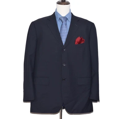 J. Press Mens Navy Blue Blazer Sport Coat Wool Suit Jacket Size 50-Long - Image 1 of 4