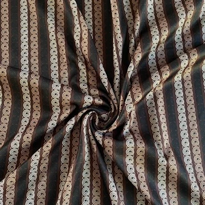 1.4 YD 1970s Brown Geometric Polyester Knit Fabric - Picture 1 of 6