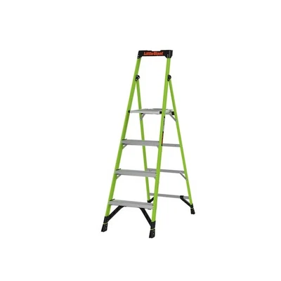 LITTLE GIANT LADDER SYSTEMS MIGHTYLITE 6' MODEL 300 LB FIBERGLASS - GREEN - Image 1 of 4