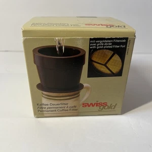 Swiss Gold Coffee Single Cup Replacement Filter For Drip Coffee Brown - Picture 1 of 7