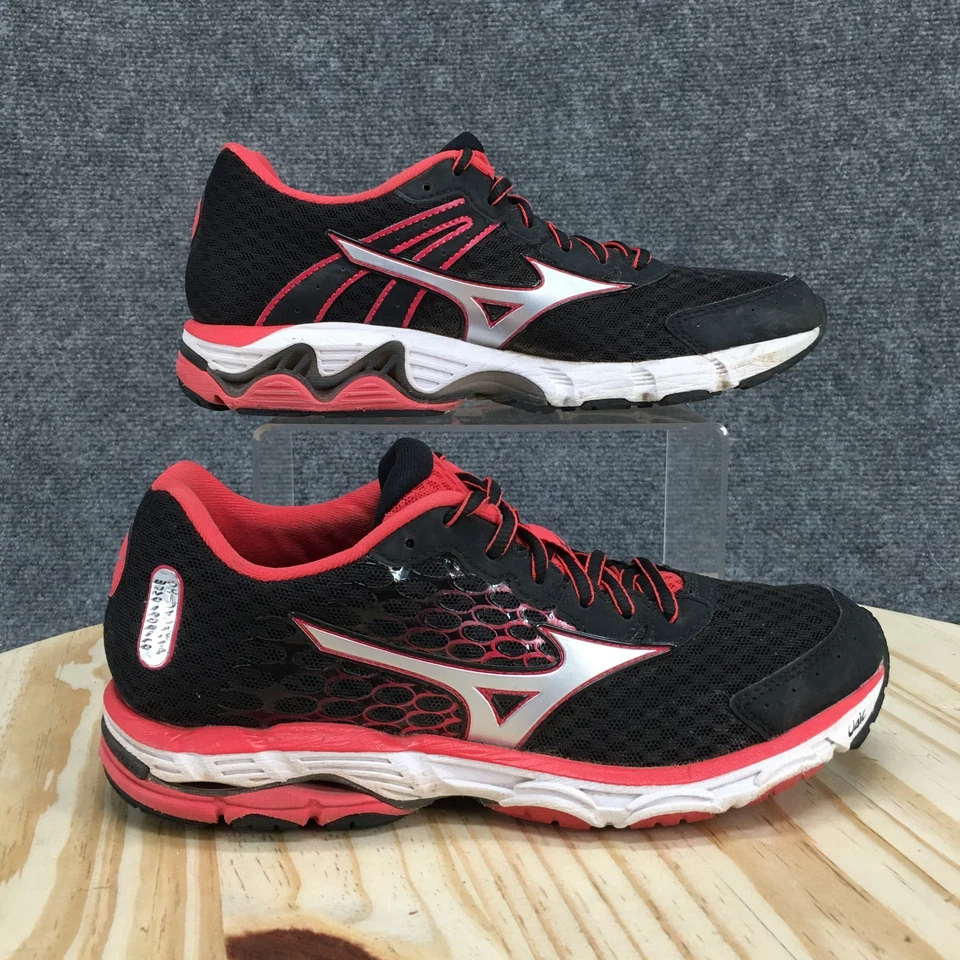 Mizuno Shoes Womens 8.5 Wave Inspire 11 Athletic Sneakers J1GD154404 Black Red - Image 1 of 4