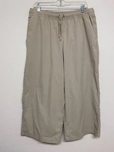 Athleta Hose Größe L khaki Taschen weites Bein zum Überziehen Kordelzug Taschen gebraucht, in einwandfreiem Zustand - Bild 1 von 9