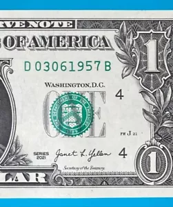 March 6, 1957 / 3 June 1957 : D 03061957 B BIRTHDAY Note $1 One Dollar Bill*UNC* - Picture 1 of 3