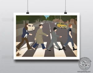 THE YOUNG ONES Abbey Road Comedy print Minimal Poster Posteritty Mayall Rik Vyv - Picture 1 of 2