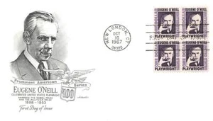 1294 $1 EUGENE O'NEILL - Artmaster cachet - Block of 4 - Picture 1 of 1