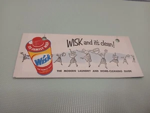 Vintage WISK DETERGENT Booklet 1950s-1960s MODERN LAUNDRY Home Cleaning Guide - Picture 1 of 3