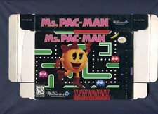 1996 Super Nintendo Entertainment System Ms. Pac Man SNES Game Box Only 