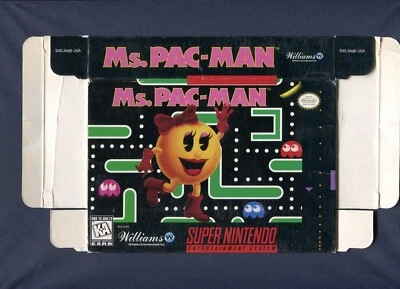 1996 Super Nintendo Entertainment System Ms. Pac Man SNES Game Box Only  - Image 1 of 2