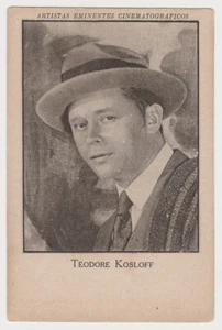 Tarjeta coleccionable Theodore Kosloff 1920 estrella de cine grande stock de papel ESPAÑA Jaime Boix - Imagen 1 de 2