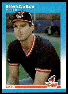 1987 Fleer Update #U-17 Steve Carlton Cleveland Indians