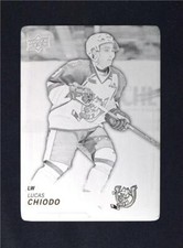 2018-19 18-19 UD Upper Deck CHL Printing Plate Black #119 Lucas Chiodo 1/1