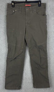 LL Bean Men's Pants 30W/32IN Green Riverton Cargo Camping Hiking Zipper Pockets