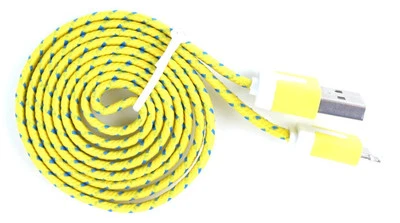 Braided FLAT 3ft/6ft/10ft Micro USB Charger Cable Cord for Android Phone Lot - Image 1 of 4