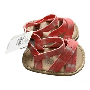 GAP Baby  Tie-Dye Sandals, Size 1 (0-3 months), Pink, Crib Shoes, NEW