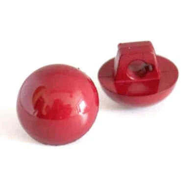 DOMED HALF BALL MUSHROOM BUTTONS BURGUNDY / WINE 10mm 11.5mm - Image 1 of 2