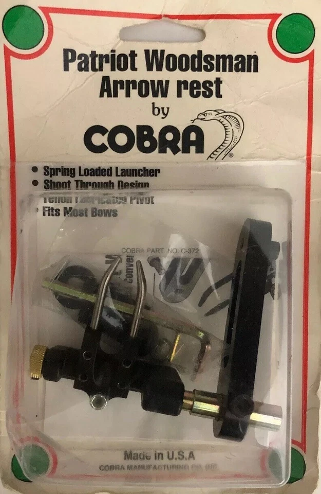 Cobra Patriot Woodsman Arrow Rest C-372-RARE VINTAGE COLLECTIBLE-SHIPS N 24 HRS - Image 1 of 4