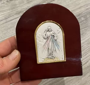 Art Deco Jesus Relief Plaque 925 Sterling Silver with Hallmarks 4.5" - Picture 1 of 7