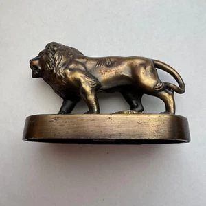 Vintage Lions Club Brass Lion Paperweight 1960s/70s - Picture 1 of 7