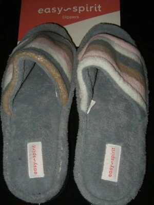 Nuevas zapatillas para mujer Easy-Spirit de tela de rizo rosa, gris, blanco NUEVAS lindas Foto 1 de 4