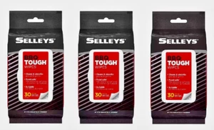 3 x Selleys BBQ TOUGH WIPES 30 Wipes Pack Heavy Duty FREE SHIP in Australia - Picture 1 of 3