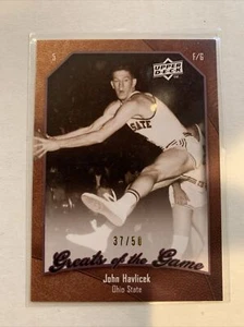 JOHN HAVLICEK 2010 UPPER DECK GREATS OF THE GAME 50 /50 OHIO STATE CELTICS HOFer - Picture 1 of 2