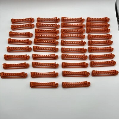 Toni Big Body Curver Hair Curlers Rollers 37 Extra Wide Vintage - All ORANGE - Image 1 of 2