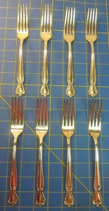 Lote de 8 tenedores de cena Rogers Brothers IS plato de plata reforzado elegante para dama - Imagen 1 de 12