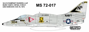 CAM DECALS (AKA) MILSPEC, MS 72-017, 1/72 SCALE, A-4F, VA-212 RAMPANT RAIDERS - Bild 1 von 6