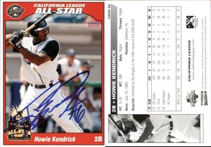 Howie Kendrick Signed 2005 Choice Carolina-California All-Stars #30 RC Card