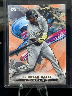 KE'BRYAN HAYES 2023 TOPPS INCEPTION BASEBALL ORANGE PIRATES SP 21/50 #100 - Image 1 of 2