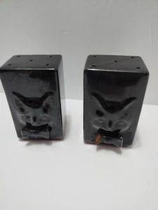 Rare Find Vintage Black Cat Salt Pepper Shakers Gothic Halloween Japan 50's READ - Picture 1 of 19
