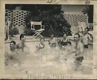 1965 Press Photo Happy Day Campers Enjoying A Day Of Swimming With Family