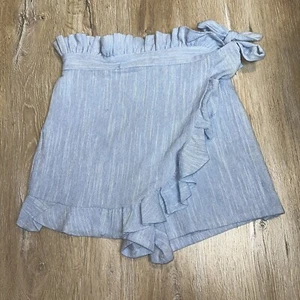 MISA Los Angeles Womens Size Medium Light Blue Ania Ruffle Trim Skort Preppy Y2K - Picture 1 of 13