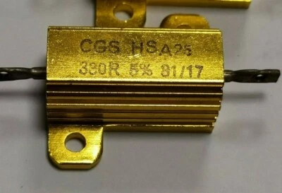 CGS 330 ohms 25W Puissance 330 Ohm Aluminium Résistance Lot 1 Pcs DepF13H2