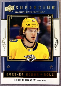 2023-24 Upper Deck Honor Roll Superstar #HR-66 Egor Afanasyev Nashville Predator - Picture 1 of 1