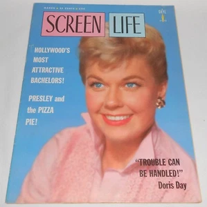 March 1958 SCREEN LIFE MAGAZINE Doris Day Cover ELVIS PRESLEY, JAYNE MANSFIELD+ - Picture 1 of 11